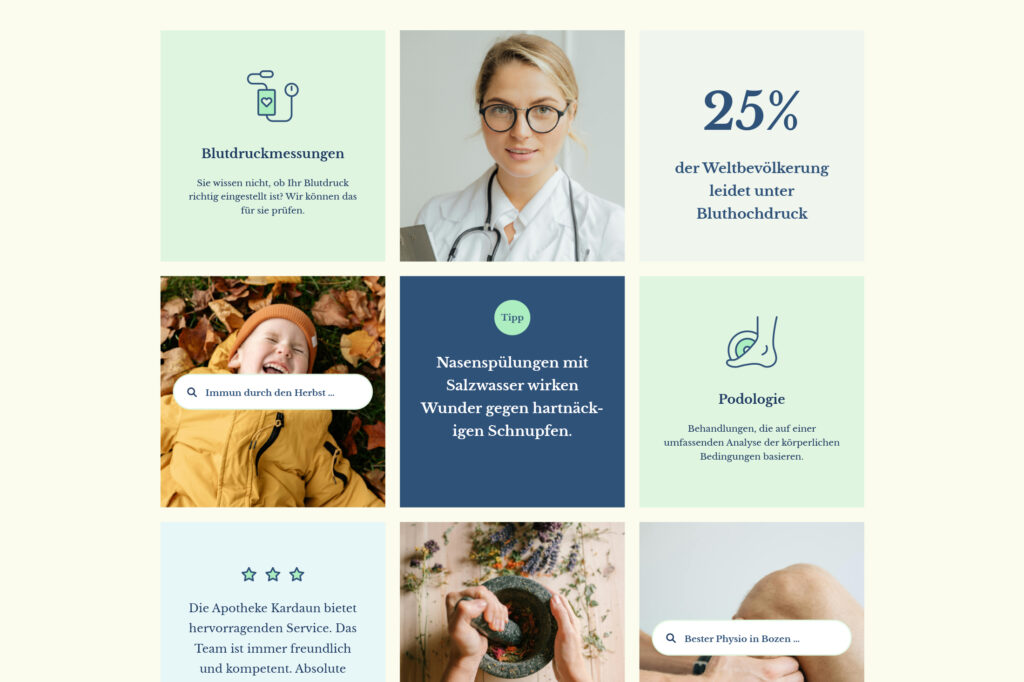 Und Website Apotheke Kardaun - Modernisiertes Branding und neue Website